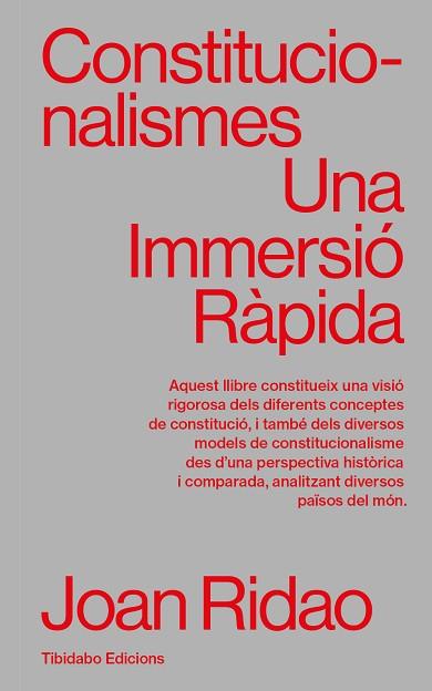 CONSTITUCIONALISMES | 9788410013124 | RIDAO, JOAN | Llibreria Huch - Llibreria online de Berga 